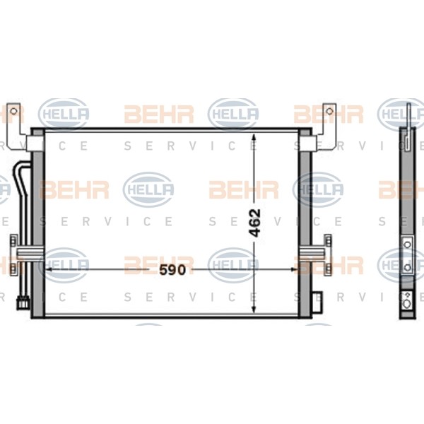 Слика на Ладник за клима HELLA 8FC 351 306-521 за камион Renault Kerax 370.18 - 362 коњи дизел