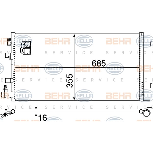 Слика на Ладник за клима HELLA 8FC 351 310-544 за Ford Transit BUS (E) 1991 2.0 i (EBL, EDL, EGL, ESS, EUS) - 98 коњи бензин