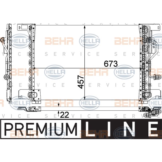 Слика на Ладник за клима HELLA BEHR  SERVICE  PREMIUM LINE 8FC 351 300-131 за камион Mercedes Actros 1996 1843 S, 1843 LS - 428 коњи дизел