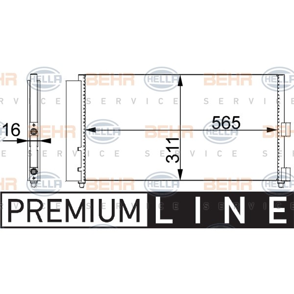 Слика на Ладник за клима HELLA BEHR  SERVICE  PREMIUM LINE 8FC 351 301-711