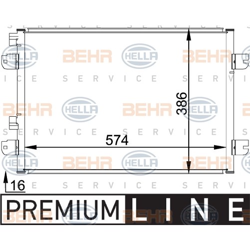 Слика на Ладник за клима HELLA BEHR  SERVICE  PREMIUM LINE 8FC 351 318-371 за Opel Kadett E Hatchback 1.6 i - 75 коњи бензин