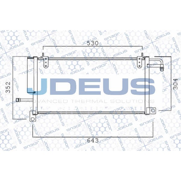 Слика на Ладник за клима JDEUS 725B08 за Seat Toledo (1L) 1.6 i - 71 коњи бензин