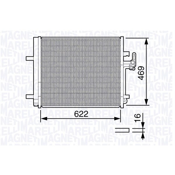 Слика на Ладник за клима MAGNETI MARELLI 350203645000 за Ford Mondeo 4 Saloon 2.5 - 220 коњи бензин