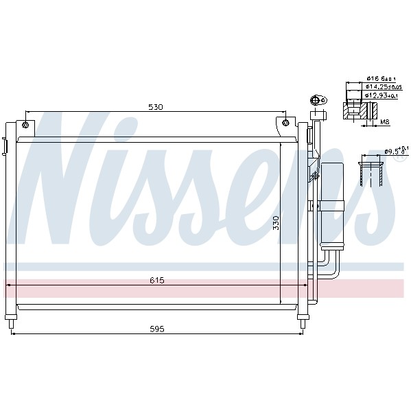 Слика на Ладник за клима NISSENS 940033 за Mazda 2 Hatchback (DE) 1.5 MZR - 102 коњи бензин