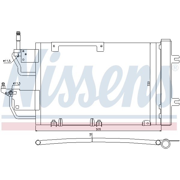 Слика на Ладник за клима NISSENS 940052 за Opel Astra H GTC 1.9 CDTi 16V - 120 коњи дизел