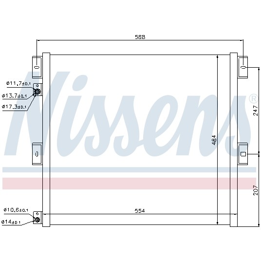 Слика на Ладник за клима NISSENS 940075 за камион Volvo FL 240-14 - 241 коњи дизел