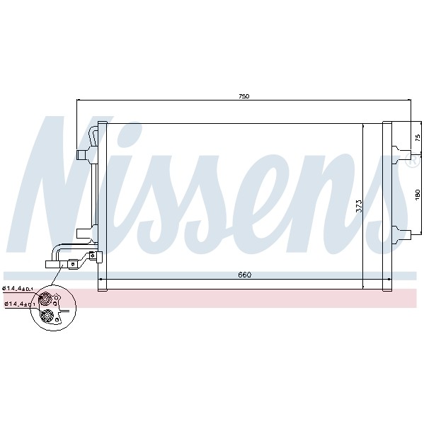 Слика на Ладник за клима NISSENS 940086 за Volvo C30 1.8 FlexFuel - 125 коњи Бензин/Етанол