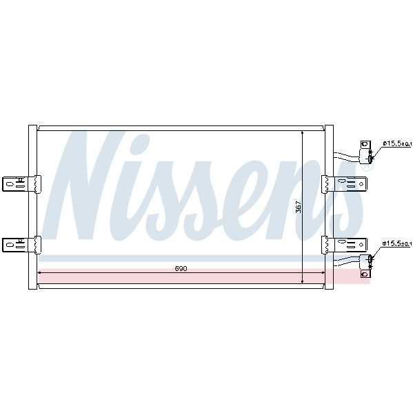 Слика на Ладник за клима NISSENS 940119 за Renault Trafic 2 Bus (JL) 2.0 dCi 115 (JL0H) - 114 коњи дизел