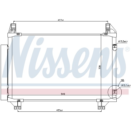 Слика на Ладник за клима NISSENS 940130 за Toyota Urban Cruiser (NCP11) 1.5 VVTi - 109 коњи бензин