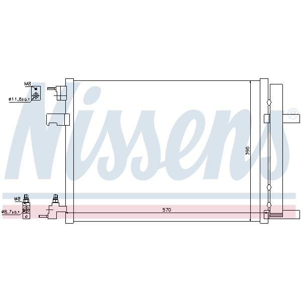 Слика на Ладник за клима NISSENS 940134 за Opel Astra J Sedan 1.3 CDTI - 95 коњи дизел