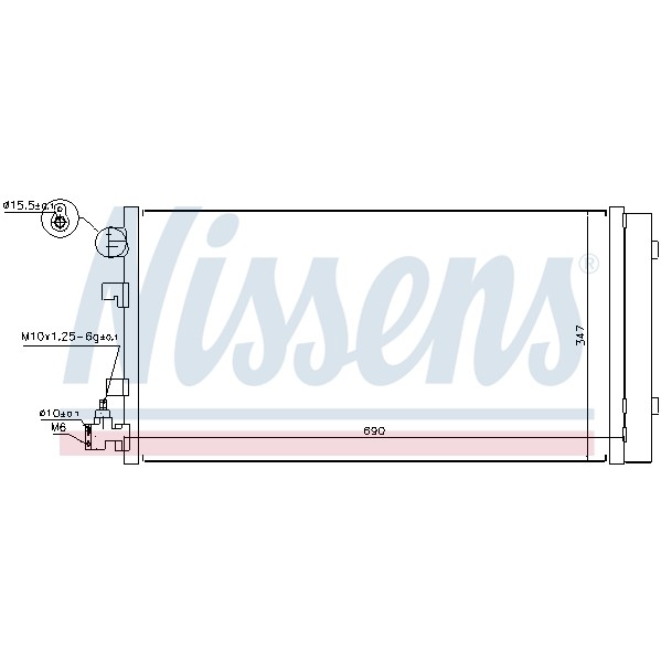 Слика на Ладник за клима NISSENS 940160 за CHEVROLET MALIBU Hatchback 2003 2.2 - 147 коњи бензин