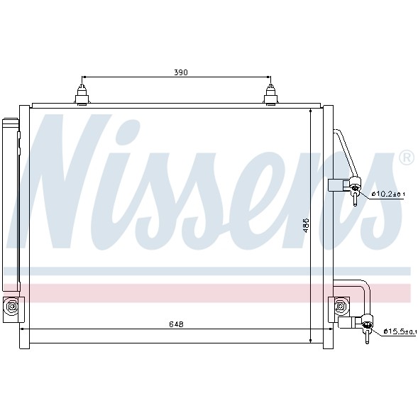 Слика на Ладник за клима NISSENS 940166 за Mitsubishi Montero Box (V90,V80) 3.2 DI-D - 160 коњи дизел