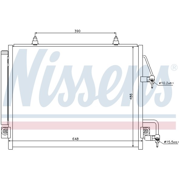 Слика на Ладник за клима NISSENS 940166 за Mitsubishi Pajero (V80,V90) V6 (V87W, V97W) - 250 коњи бензин