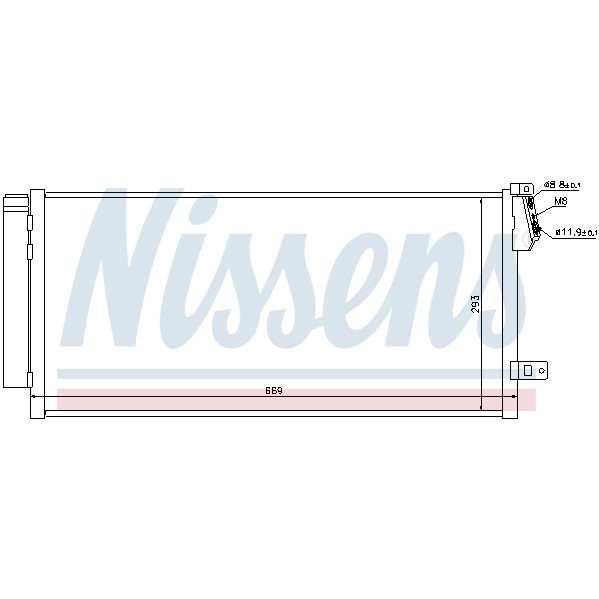 Слика на Ладник за клима NISSENS 940169 за Fiat Doblo 152 1.6 D Multijet - 95 коњи дизел