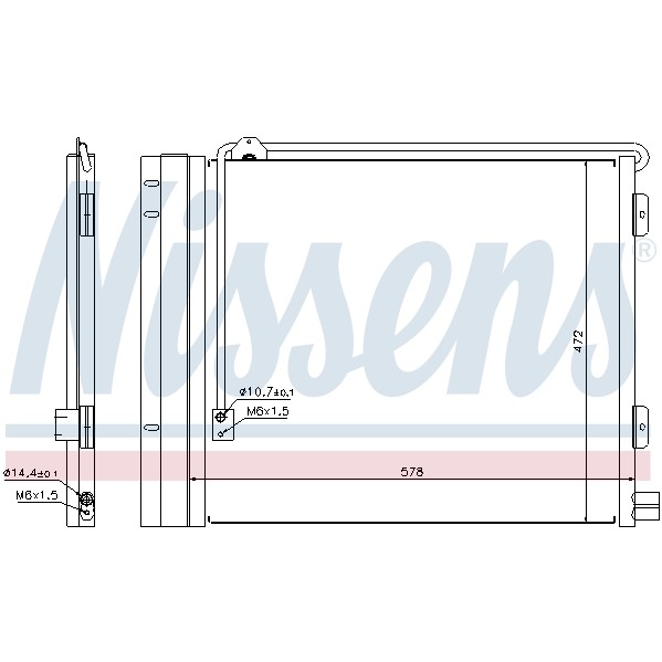 Слика на Ладник за клима NISSENS 940179 за камион MAN TGM 26.330 FD-TM, FDR-TM - 326 коњи дизел