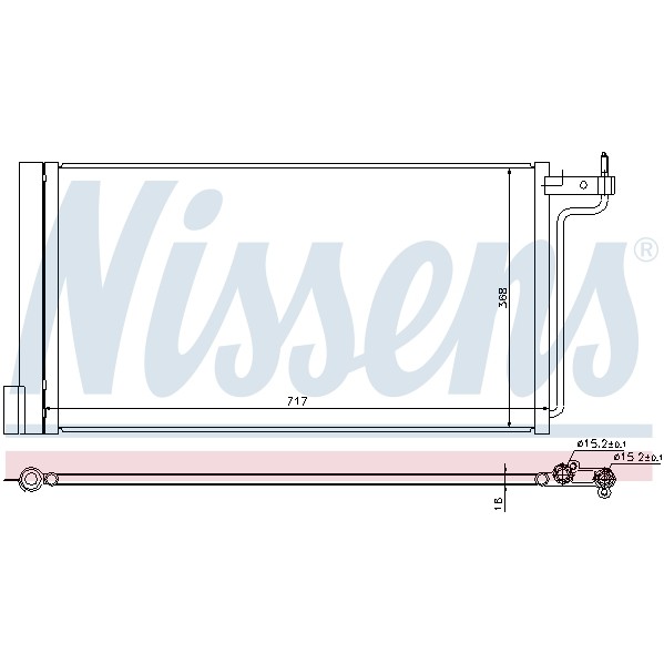 Слика на Ладник за клима NISSENS 940181 за Ford Focus 3 Hatchback 1.6 Flexifuel - 120 коњи Бензин/Етанол