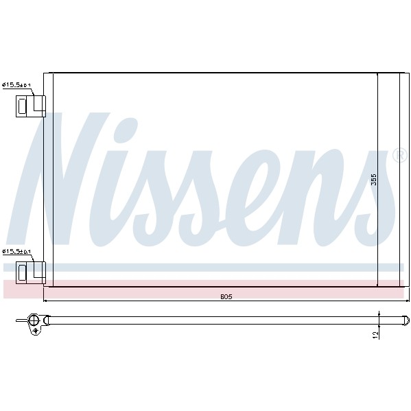 Слика на Ладник за клима NISSENS 940184 за Renault Kangoo (KW0-1) 1.5 dCi - 91 коњи дизел