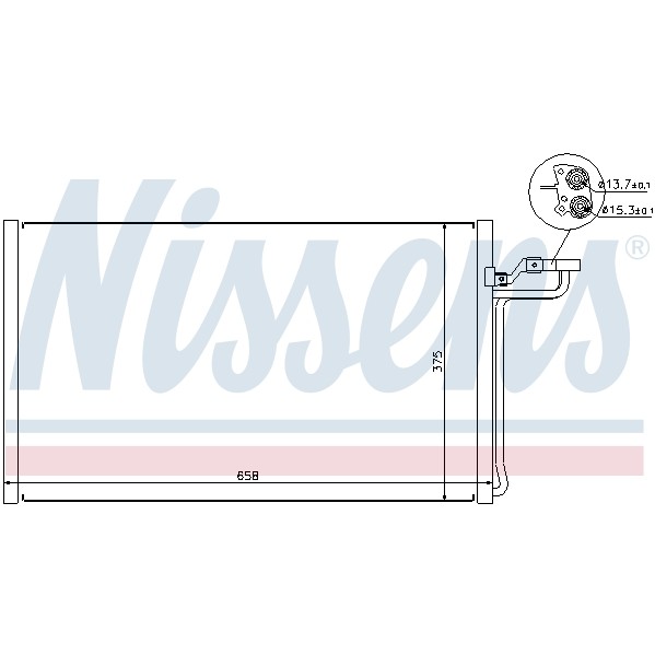 Слика на Ладник за клима NISSENS 940220 за Volvo C70 2 Convertible 2.4 - 140 коњи бензин