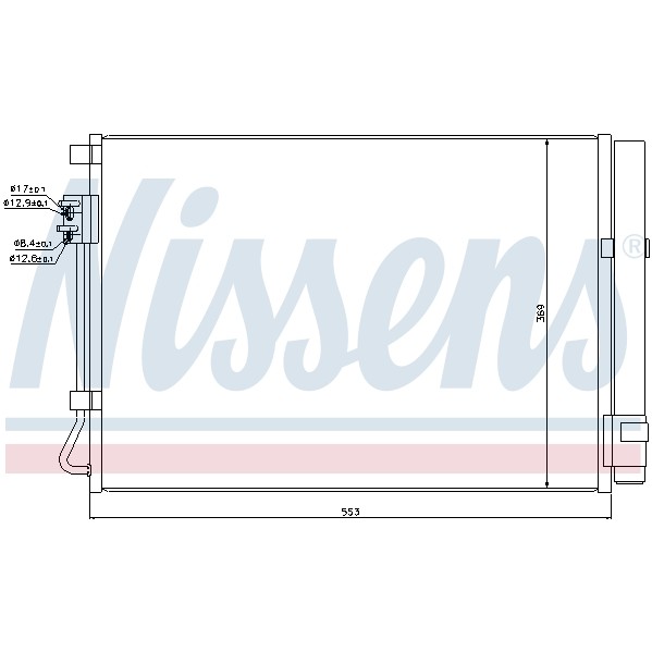 Слика на Ладник за клима NISSENS 940243 за Kia Rio 3 Hatchback (UB) 1.4 CVVT - 109 коњи бензин