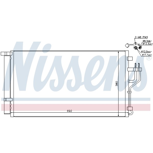 Слика на Ладник за клима NISSENS 940351 за Hyundai ix35 (LM) 2.0 - 163 коњи бензин