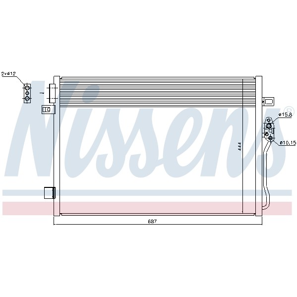 Слика на Ладник за клима NISSENS 940379 за Dodge Journey 3.6 - 283 коњи бензин