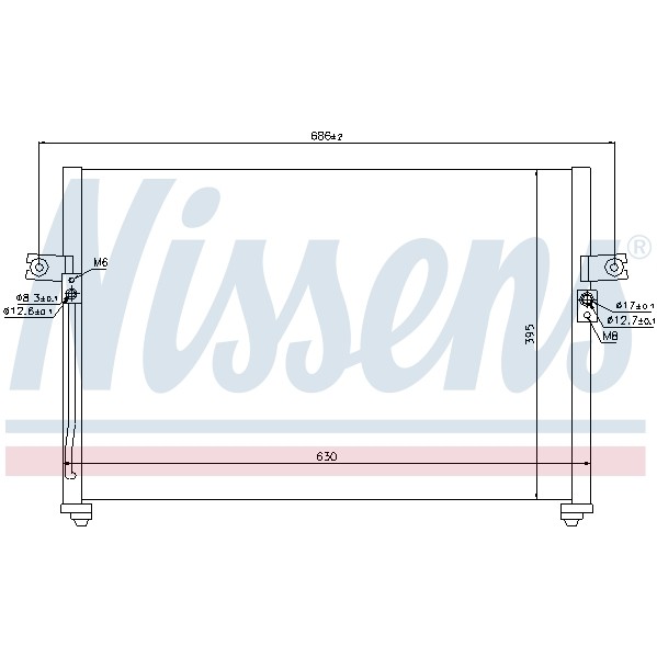 Слика на Ладник за клима NISSENS 94038 за Hyundai H 150 BUS (P) 2.4 - 114 коњи бензин