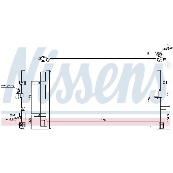 Слика на Ладник за клима NISSENS 940453 за Audi A4 Avant (8K5, B8) 1.8 TFSI - 170 коњи бензин