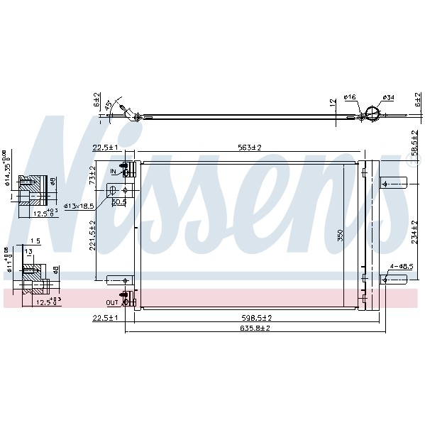 Слика на Ладник за клима NISSENS 940458 за Peugeot 308 (T9) 1.2 THP 110 - 110 коњи бензин