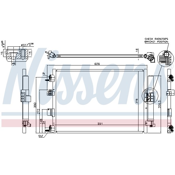 Слика на Ладник за клима NISSENS 940463 за Ford Focus 3 Hatchback 1.0 EcoBoost - 125 коњи бензин