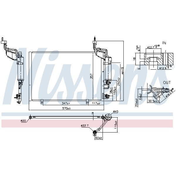 Слика на Ладник за клима NISSENS 940526 за Ford Fiesta 6 1.0 - 65 коњи бензин