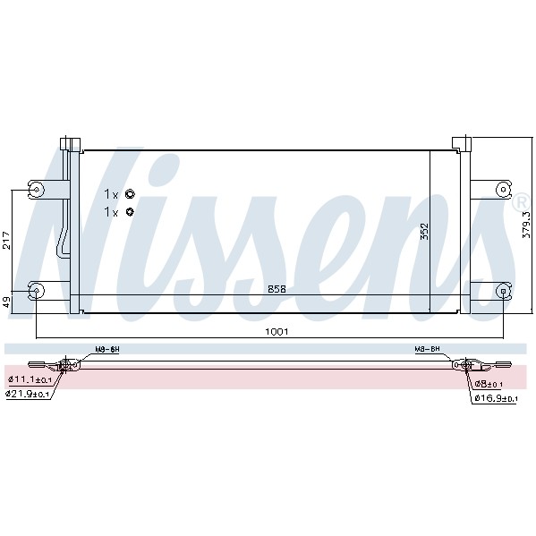 Слика на Ладник за клима NISSENS 940543 за камион Mercedes Actros MP4 2640 L - 394 коњи дизел