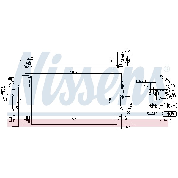 Слика на Ладник за клима NISSENS 940628 за BMW 3 Touring F31 335 d xDrive - 313 коњи дизел