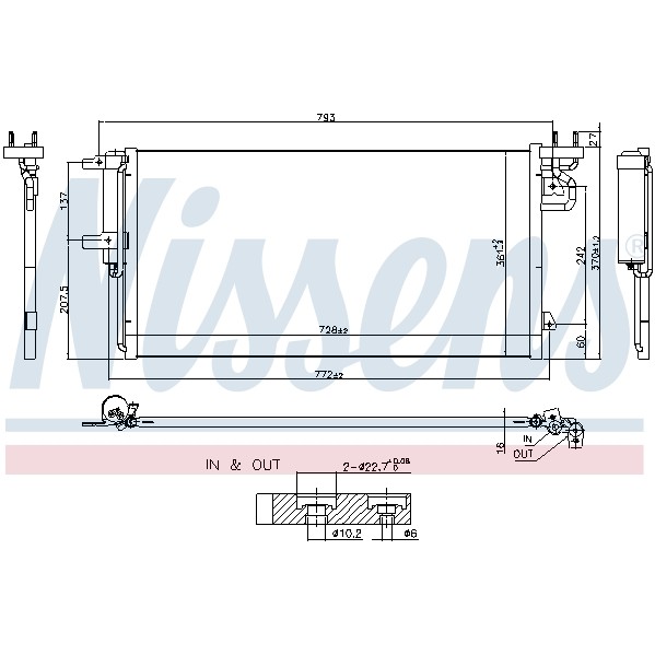 Слика на Ладник за клима NISSENS 940764 за Ford Kuga 2 Van 1.5 EcoBoost 4x4 - 182 коњи бензин