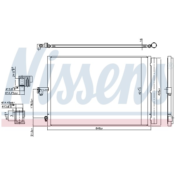 Слика на Ладник за клима NISSENS 940780 за Mercedes E-class Saloon (w212) E 400 (212.065) - 333 коњи бензин