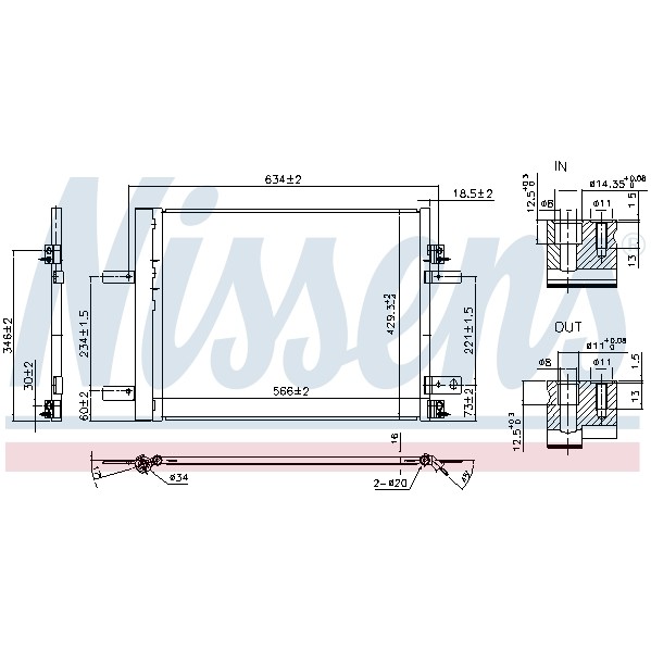 Слика на Ладник за клима NISSENS 941042 за Peugeot 3008 SUV 1.5 BlueHDi 130 - 131 коњи дизел