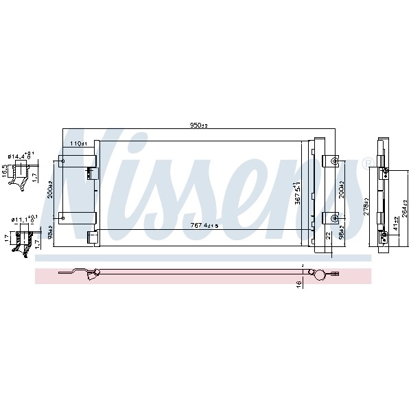 Слика на Ладник за клима NISSENS 941073 за камион MAN TGS 26.320 FDAK, FDALK, FDHK, FDHLK - 320 коњи дизел