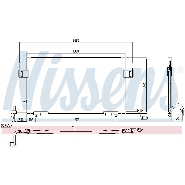 Слика на Ладник за клима NISSENS 94200 за Peugeot 205 Van 1.7 Diesel - 60 коњи дизел