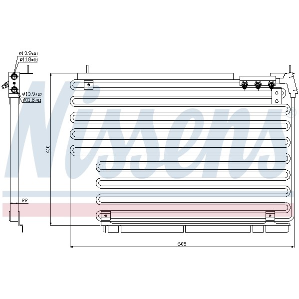 Слика на Ладник за клима NISSENS 94216 за Volvo 940 Estate (945) 2.3 Turbo - 190 коњи бензин