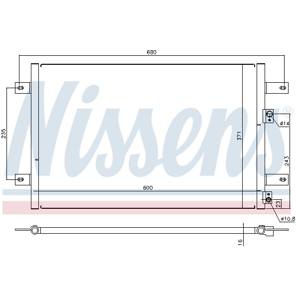 Слика на Ладник за клима NISSENS 94251 за Ford Galaxy (wgr) 2.8 i V6 - 174 коњи бензин