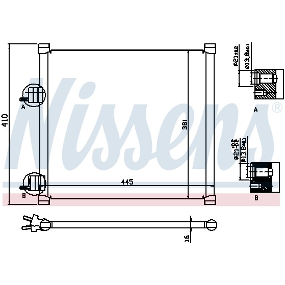 Слика на Ладник за клима NISSENS 94302 за Ford Ka (rb) 1.3 i - 50 коњи бензин