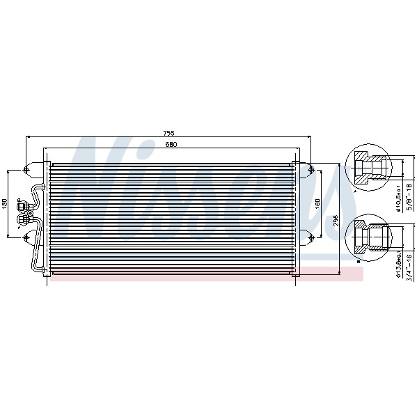 Слика на Ладник за клима NISSENS 94307 за VW Transporter T3 Platform 1.6 D - 50 коњи дизел