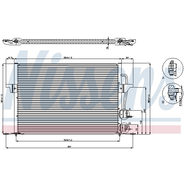 Слика на Ладник за клима NISSENS 94308 за Ford Mondeo MK 2 Estate (BNP) 2.5 ST 200 - 205 коњи бензин