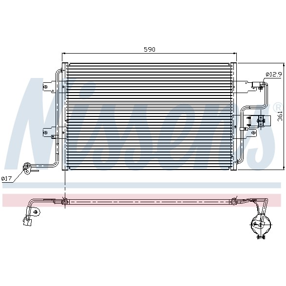 Слика на Ладник за клима NISSENS 94310 за VW Jetta 4 (1J2) 1.8 - 125 коњи бензин