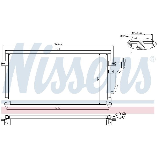 Слика на Ладник за клима NISSENS 94356 за Mitsubishi Lancer 3 Station Wagon (C1V,C3V) 1.8 4WD (C37V) - 83 коњи бензин