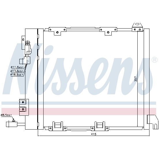 Слика на Ладник за клима NISSENS 94385 за Opel Astra G Hatchback 2.2 DTI - 125 коњи дизел