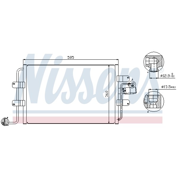 Слика на Ладник за клима NISSENS 94522 за VW Beetle (9C1,1C1) 1.9 TDI - 105 коњи дизел