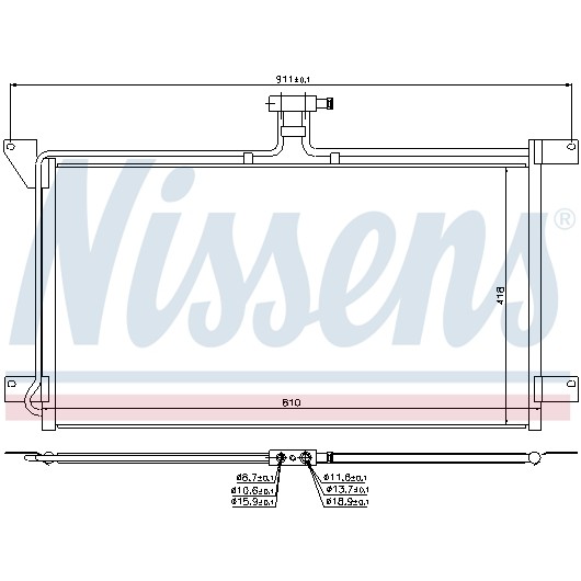 Слика на Ладник за клима NISSENS 94538 за камион Scania 4 Series T 114 L/340 - 340 коњи дизел