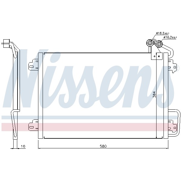 Слика на Ладник за клима NISSENS 94572 за Renault Megane 1 (BA0-1) 1.9 dTi (BA08, BA0N) - 98 коњи дизел