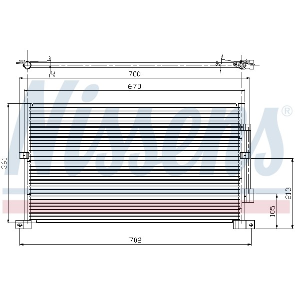 Слика на Ладник за клима NISSENS 94585 за Ford Mondeo MK 3 Estate (BWY) 2.0 16V TDDi / TDCi - 115 коњи дизел