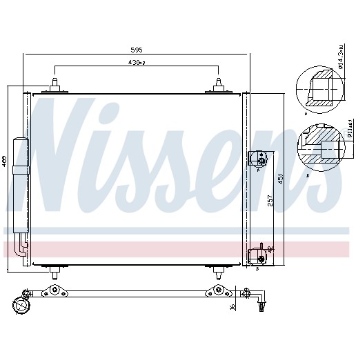 Слика на Ладник за клима NISSENS 94609 за Citroen C8 EA,EB 2.0 HDi 135 - 136 коњи дизел